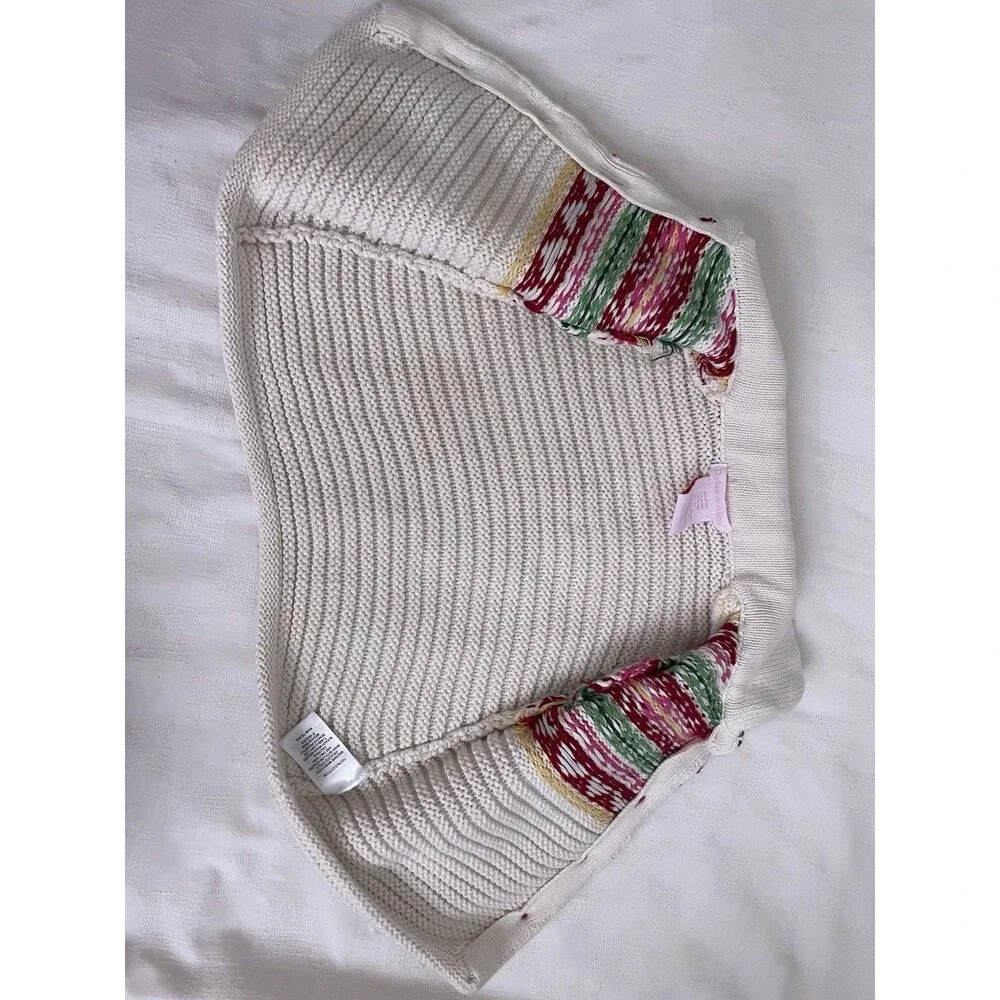 Dylan & Abby Baby Girls Size 6-9 Months 100% Cotton Striped Cardigan Sweater